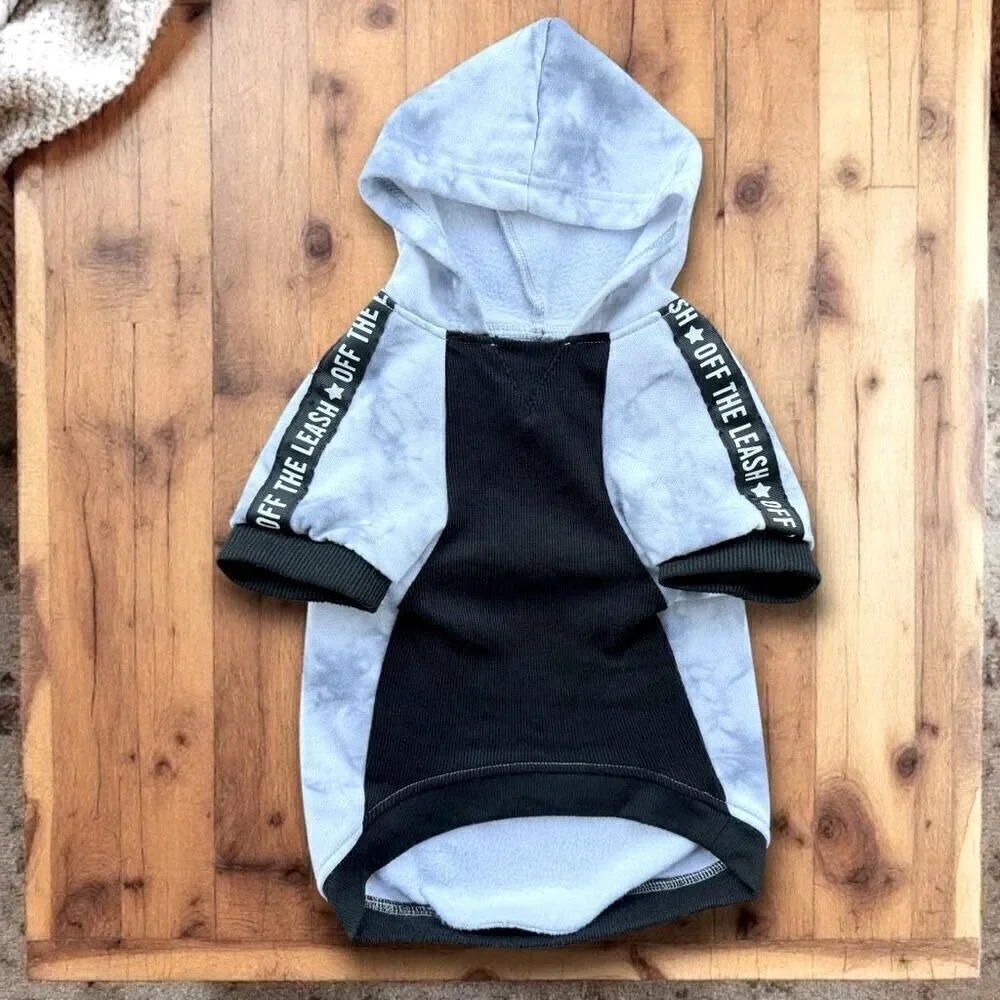 Frisco Woof Dog Hoodie Sweatshirt Blue Sz L